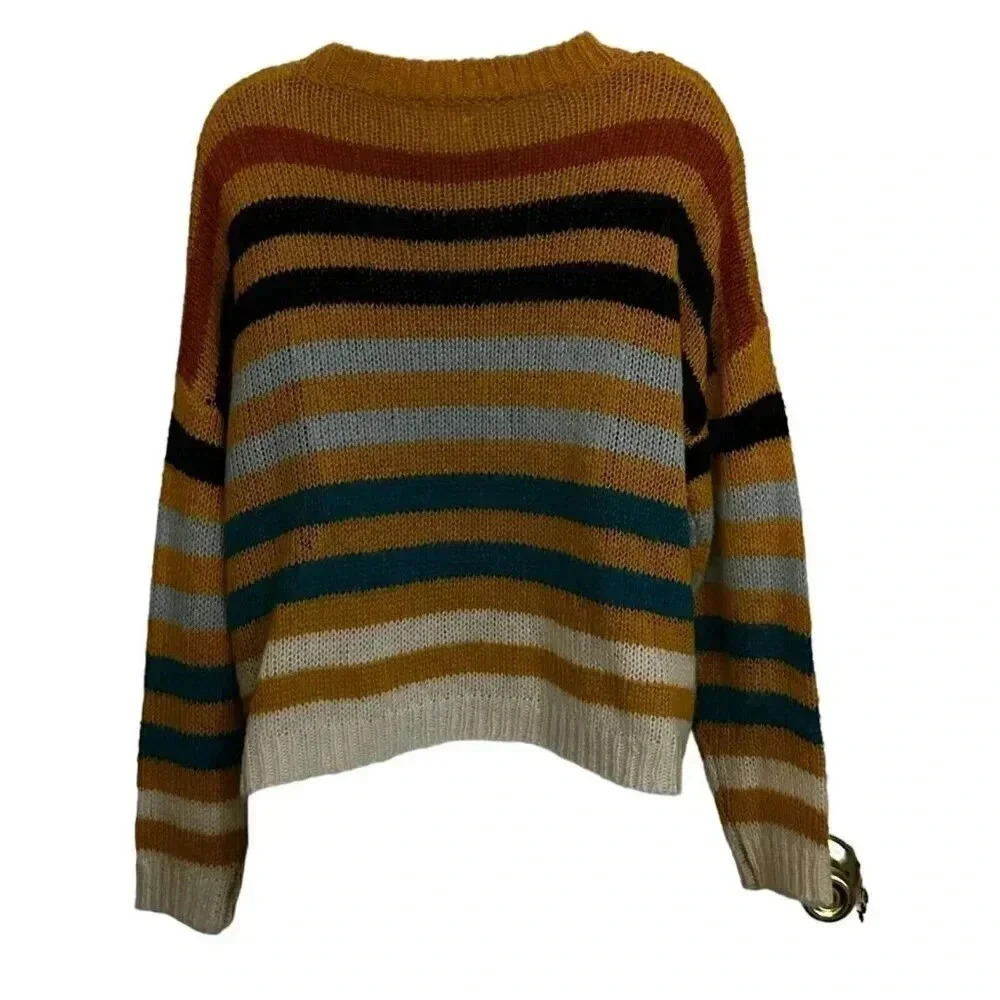 Luna Ivy striped sweater women's size M/L multi-colored - Picture 2 of 11